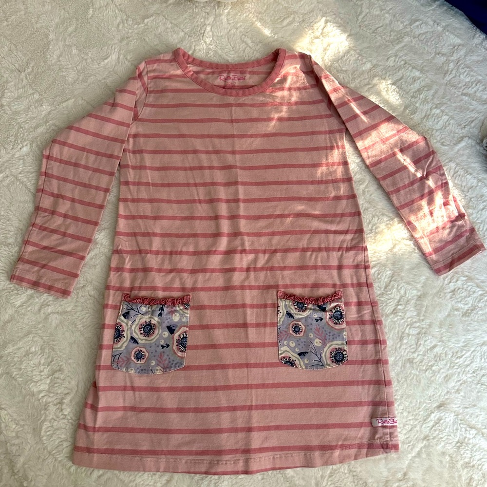 Girls Rufflebutts long sleeve dress